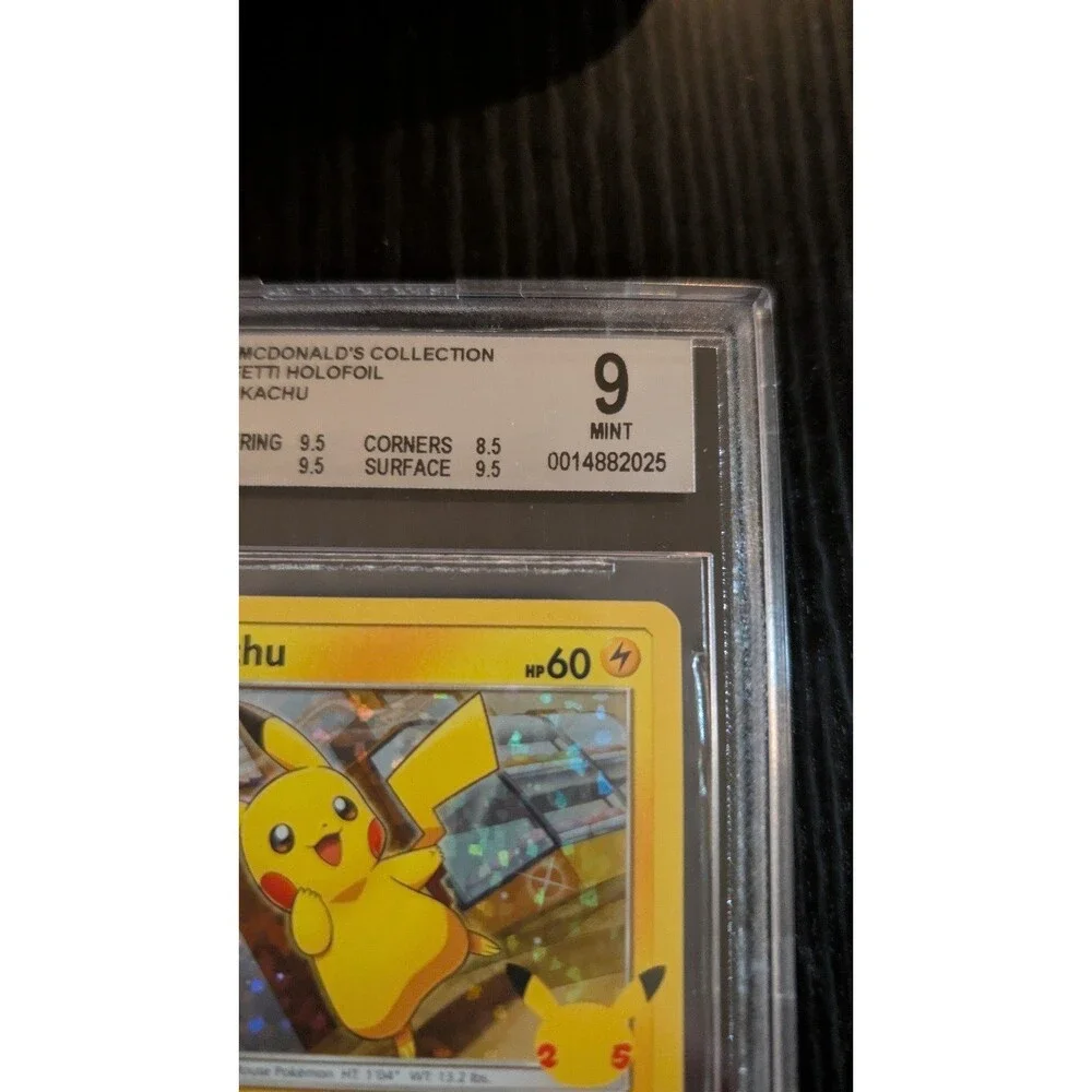 Beckett BGS 9 Mint – 2021 McDonald's Collection Confetti Holofoil Pikachu #25/25
